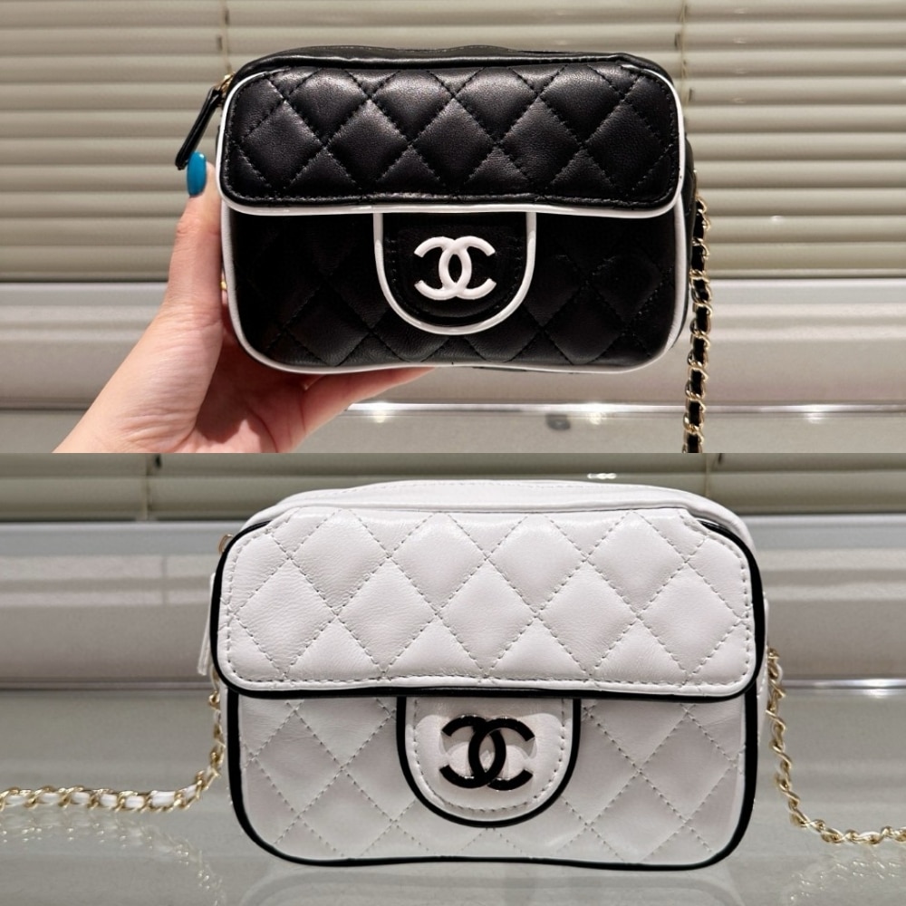 Chanel Clutch With Chain Black And White 18Cm/7.1in Ap4512 B19460 Nafjo