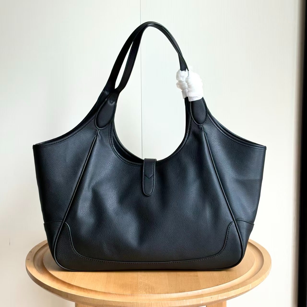 Gucci Mercato Medium Tote Bag Black Leather 35cm 866645 AAGIA 1000