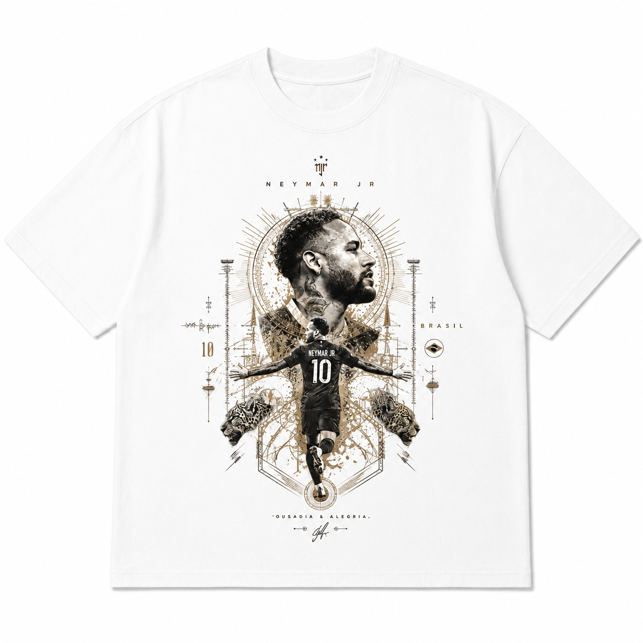 Neymar World Cup Printed T-Shirt  Unisex Loose Fit T-Shirt 100% Cotton Soft Comfortable Summer Casual Printed Top
