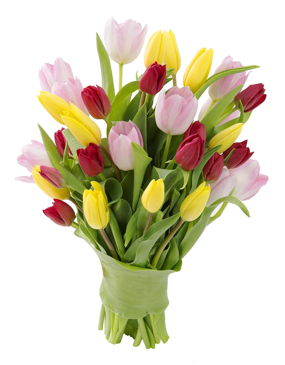 Blooms2Door PRIME NEXT DAY DELIVERY - Fall Collection - Combo Pack of 30 Fresh Yellow, Pink and Red Tulips.Gift for Birthday, Thank You, Valentine, Mother’s Day Fresh Flowers