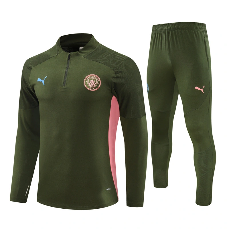 2024-25 Manchester City Army Green Long Sleeve Training Suit