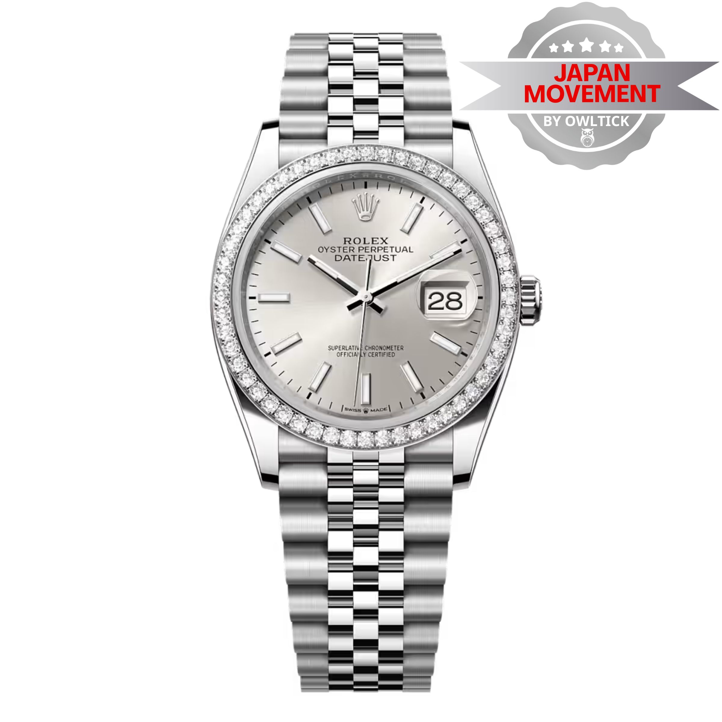 [Superclone] Rolex Datejust 36mm Silver Dial Jubilee 126284RBR
