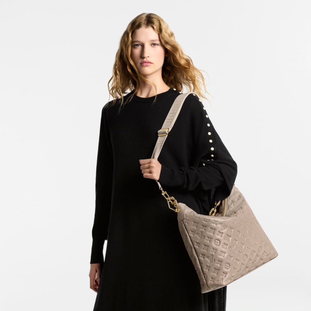 Louis Vuitton Coussin Hobo MM Galet Grey 30Cm M12071