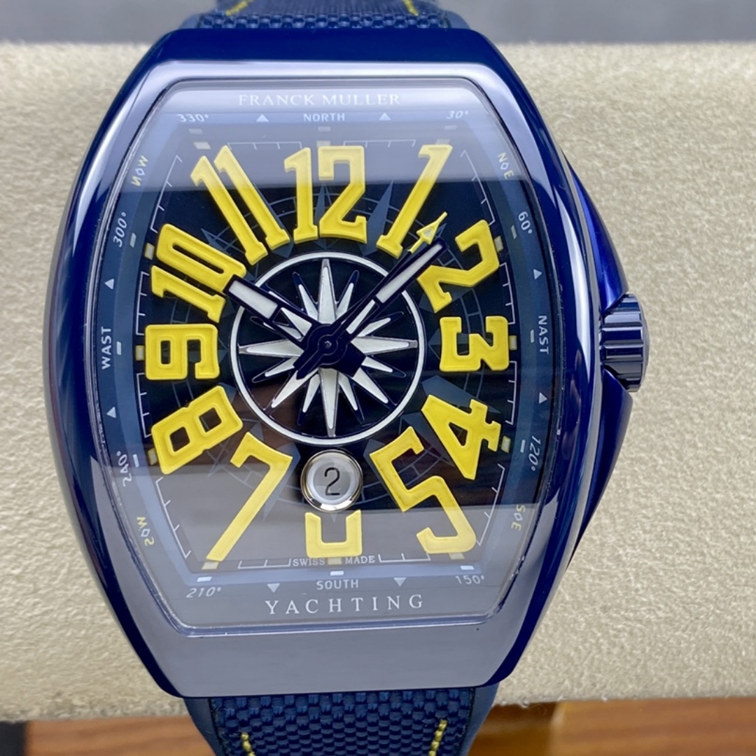 【Super Clone】Franck Muller Framulan V45 Ceramic Yacht Model Yellow 45mm