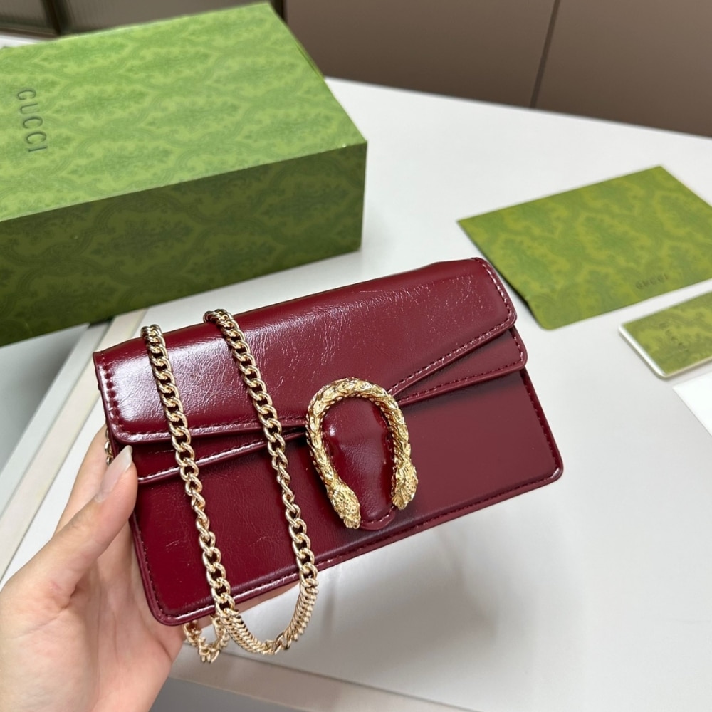 Gucci Dionysus Super Mini Bag Patent Leather Rosso Ancora Red 18Cm 795368 0Aaa8 6207