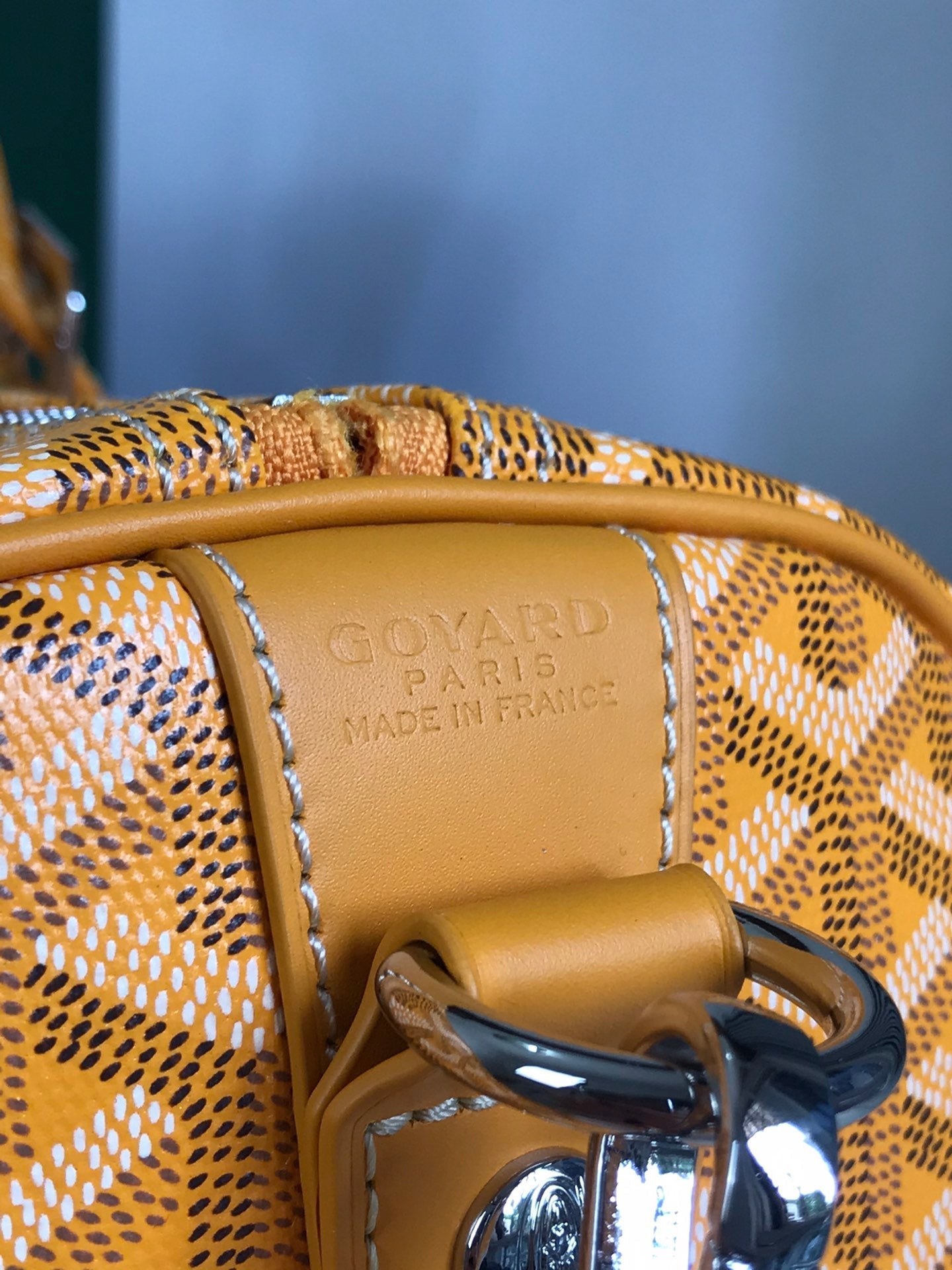 Goyard Boston 50cm Bag Yellow Goyardine Canvas And Calfskin Trim