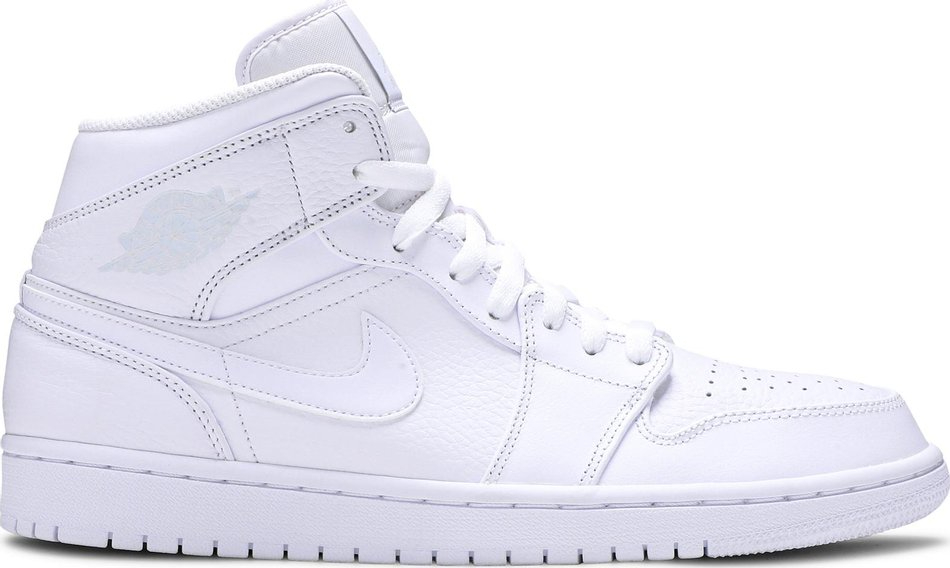 Air Jordan 1 Mid Triple White 554724-109