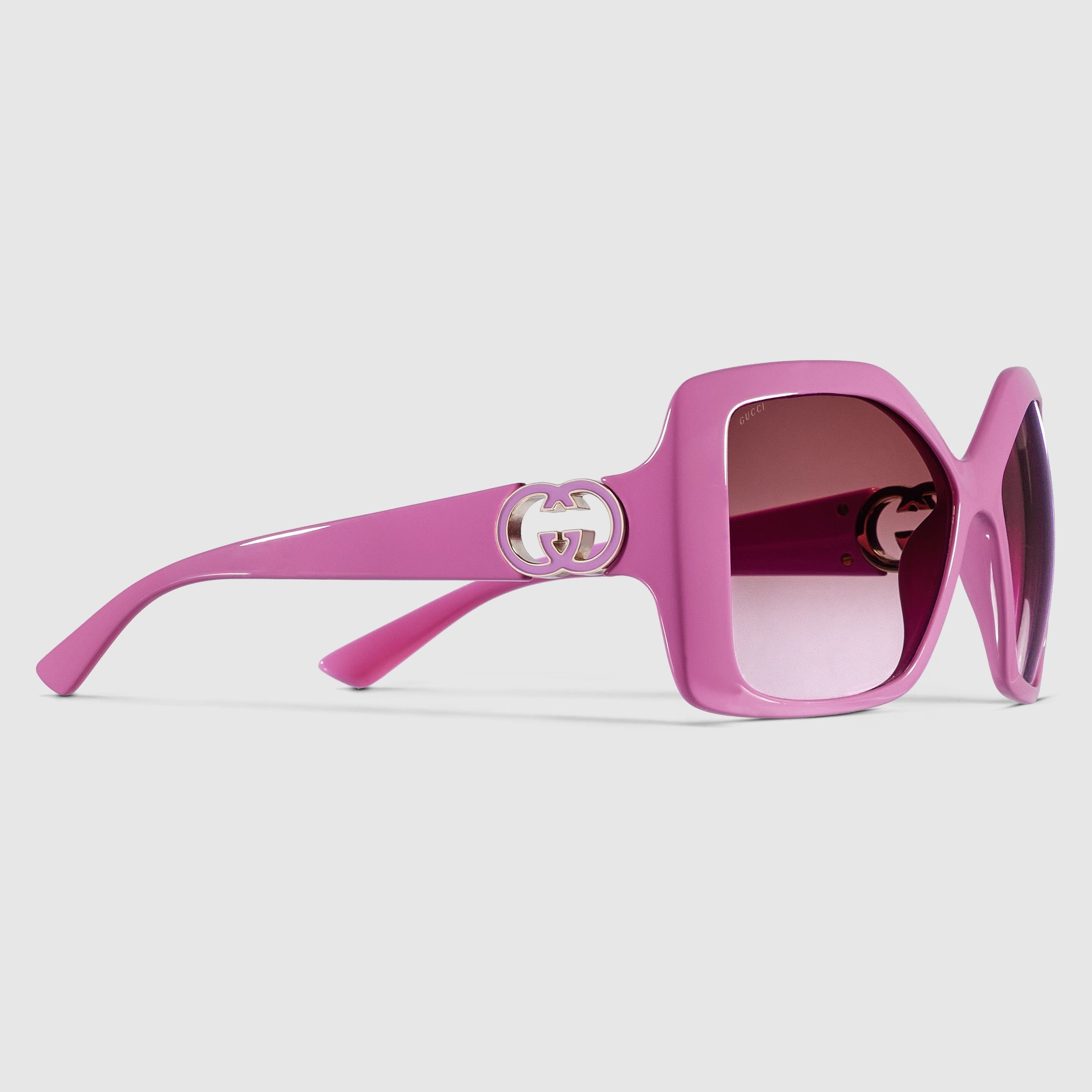 Gucci Pink Square Frame Sunglasses GG2015S