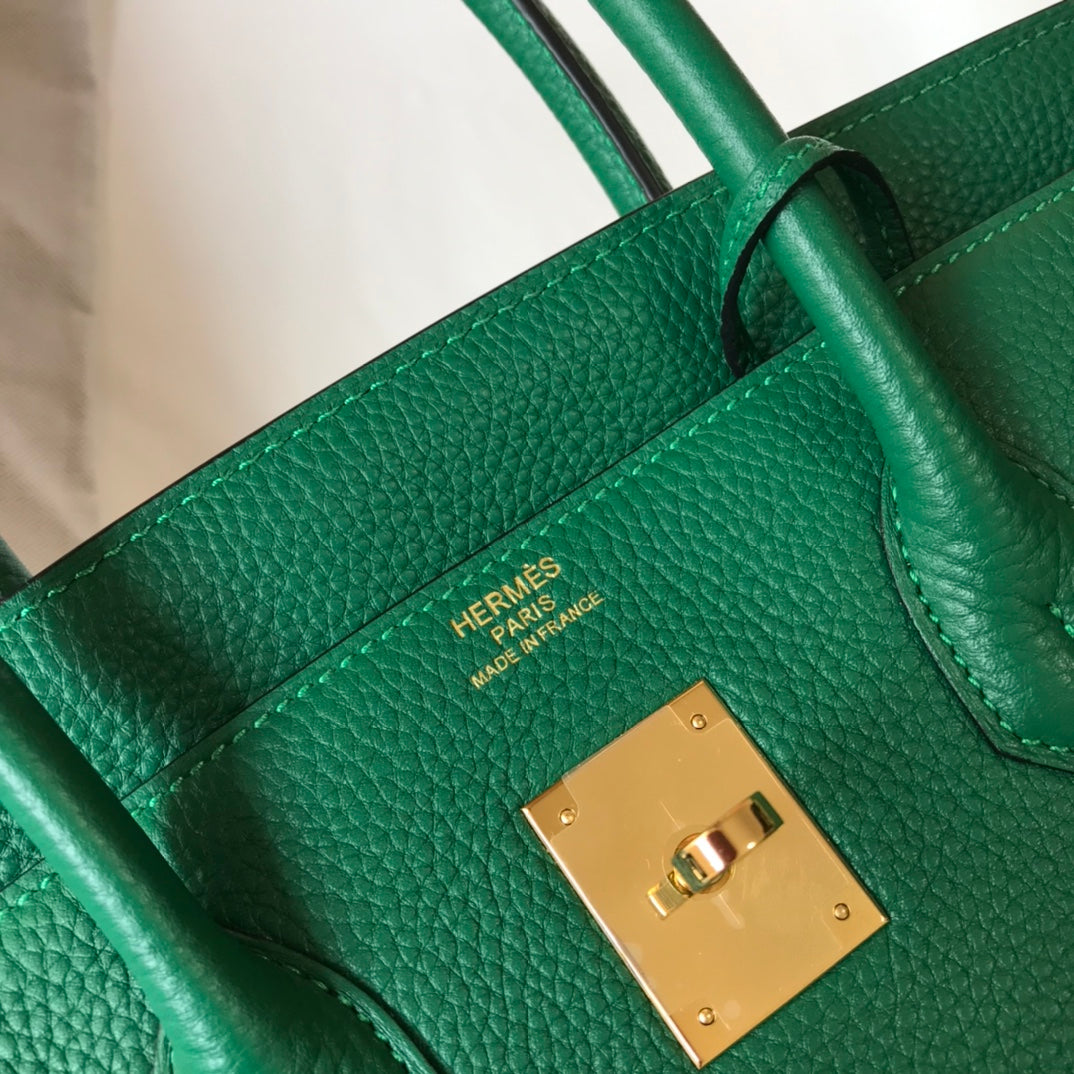 Hermes Birkin Green Togo Leather Gold Hardware