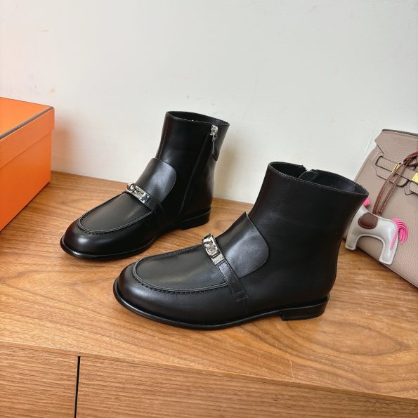 Hermes Kelsy Ankle Boot Noir