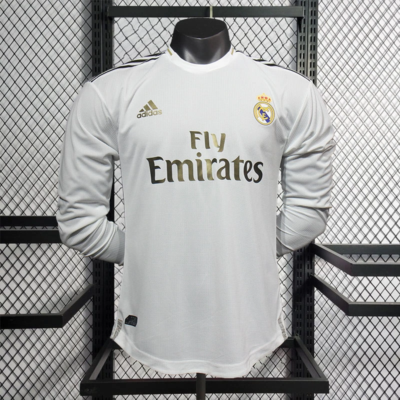 Retro player 2019-20 Real Madrid Main Long Sleeve Benzema Hazard Sergio Ramos Casemiro KROOS MODRIC Football jersey retro