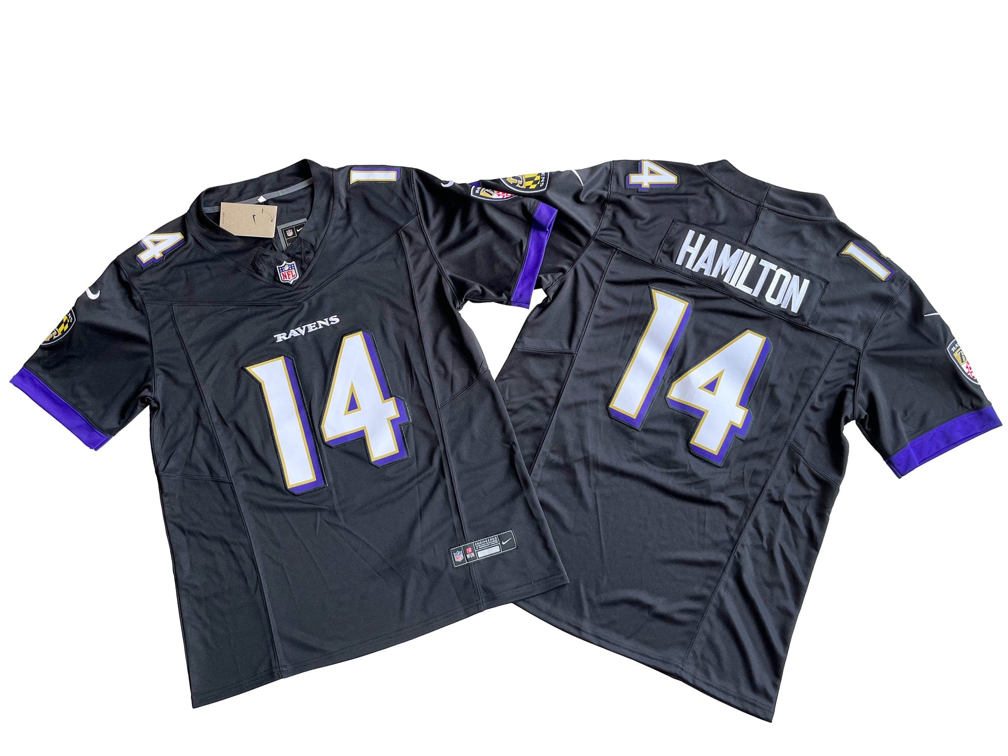 Baltimore Ravens 14# Kyle Hamilton Nike Vapor F.U.S.E. Limited Jersey