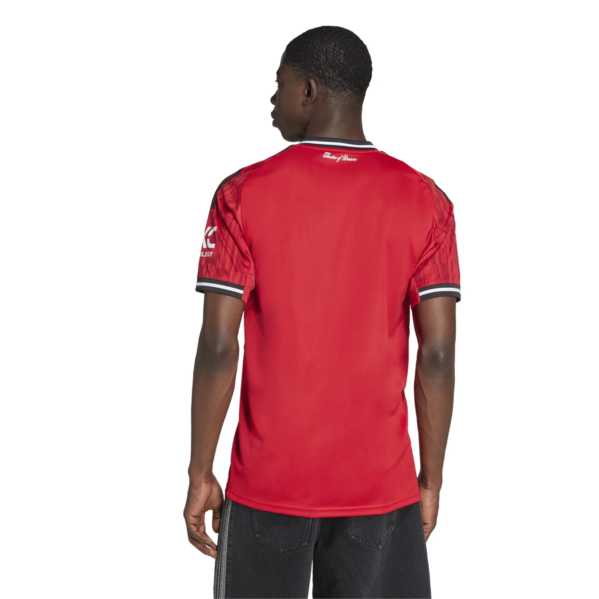 adidas Bruno Fernandes Men's Manchester United Home Jersey 25/26 w/ EPL + NRFR Patches (Red)