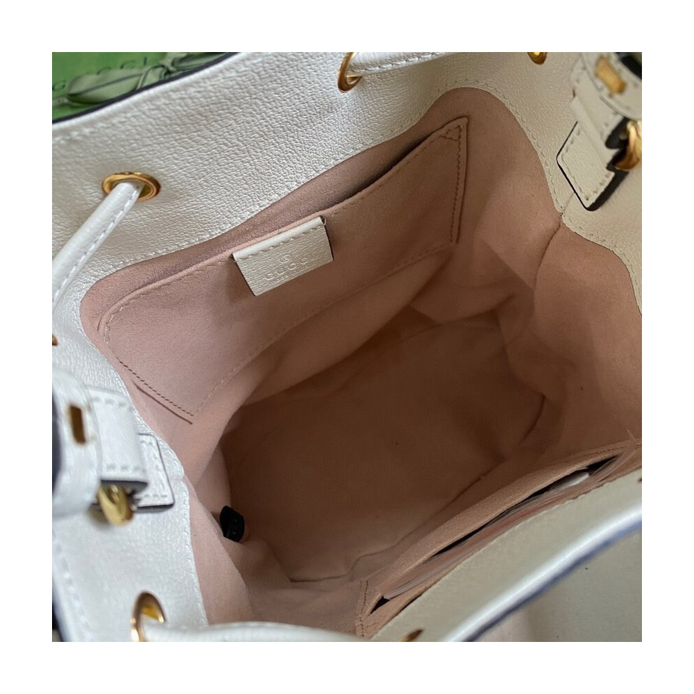 Gucci Ophidia Small GG Bucket Bag White