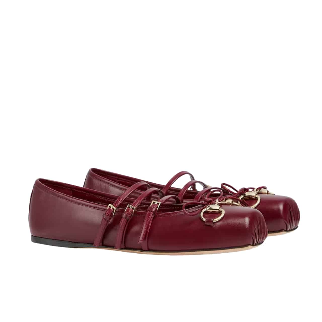 Gucci Women’S Horsebit Ballet Flat Sacchetto Red 821219 Aaea4 6207