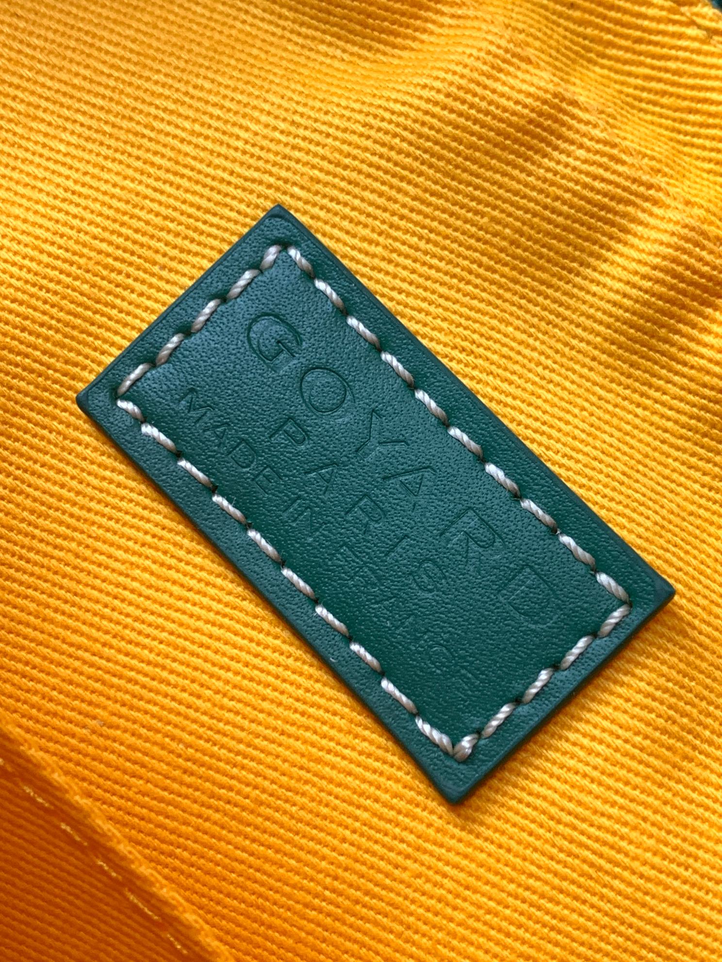 Goyard Yona Bag Coated MM 21Cm Green Canvas