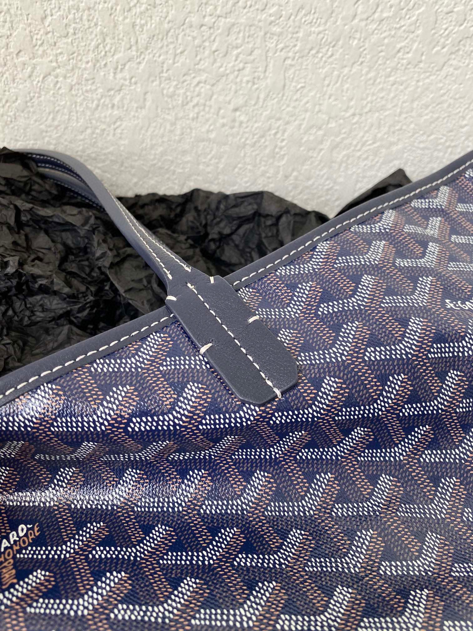 Goyard Saint Louis Gm 40Cm Navy Blue Canvas