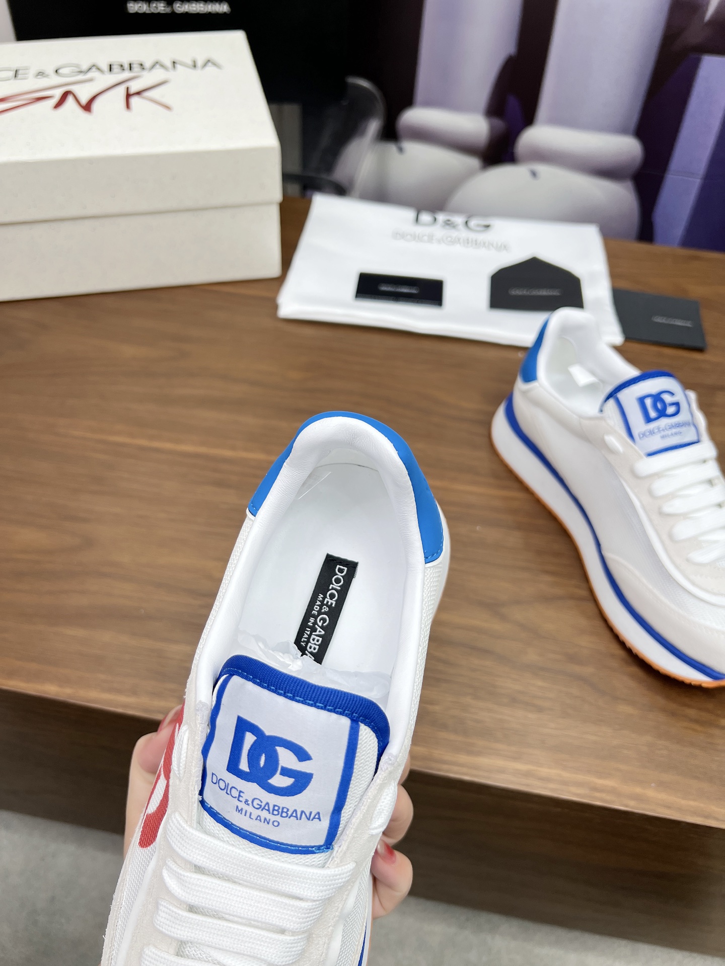 DOLCE & GABBANA Mixed-material DG CUSHION sneakers