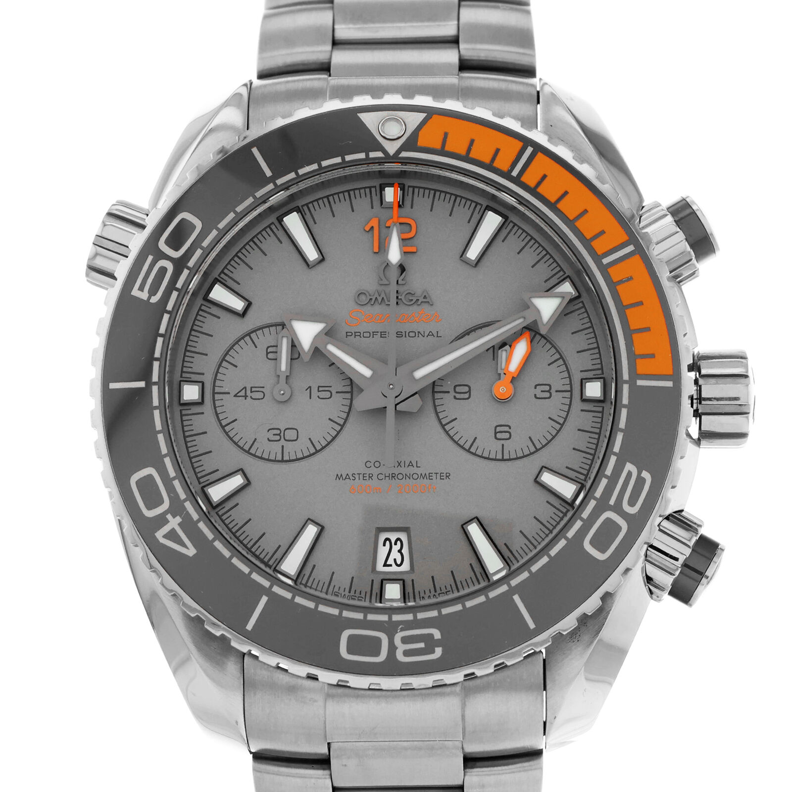Omega Seamaster Planet Ocean 600M 45.5mm Grey Dial Titanium Bracelet 215.90.46.51.99.001