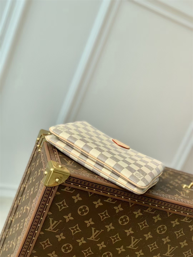 Louis Vuitton Damier Azur Double Zip Pochette 20Cm N60460