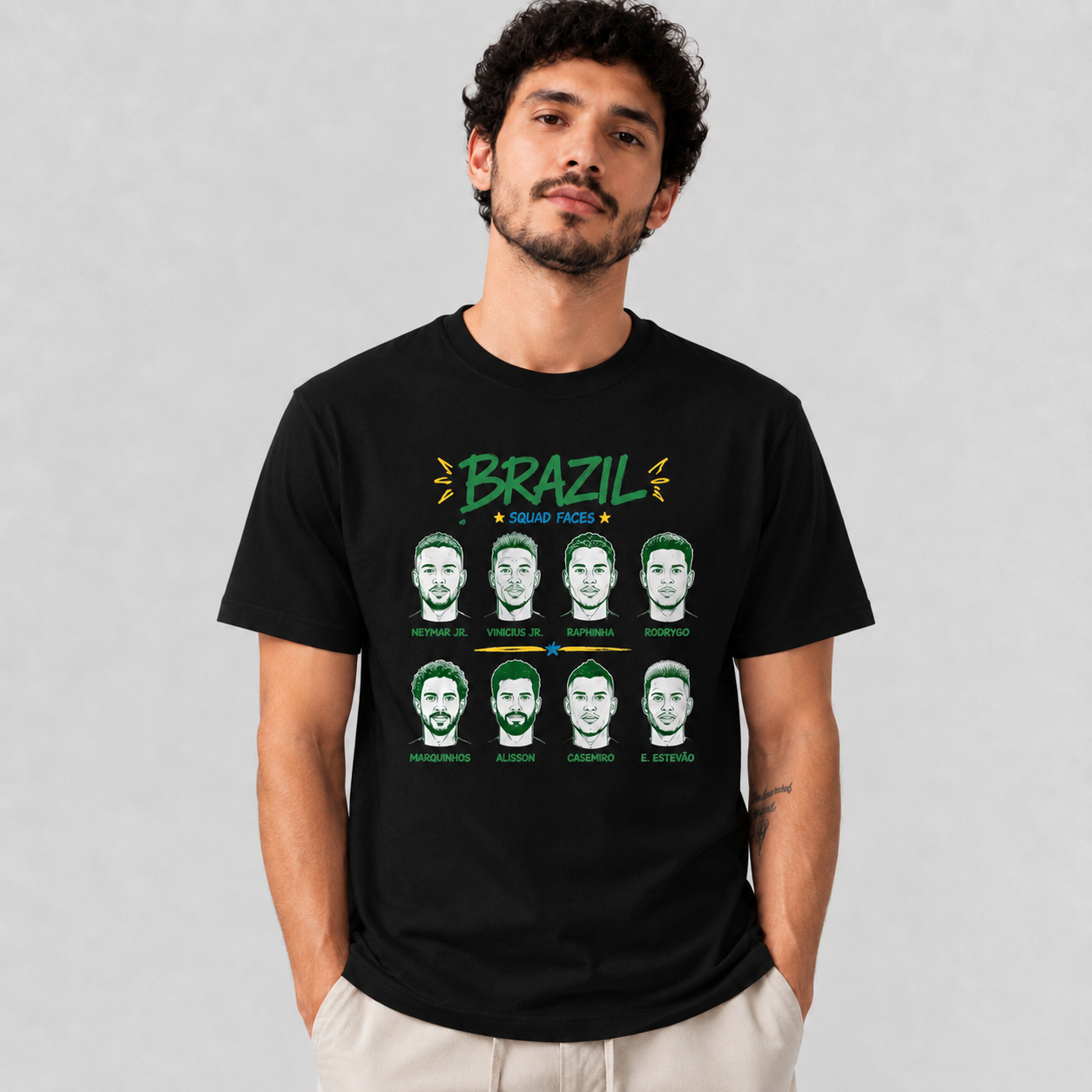 Brazilian Player Pure Cotton T-Shirt – Limited-Time Offer