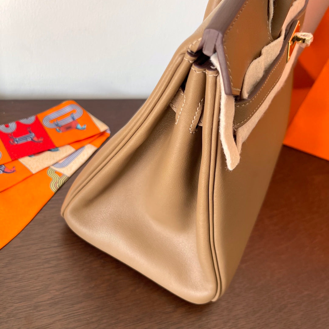 Hermes Birkin 30Cm Beige Swift Leather Gold Hardware