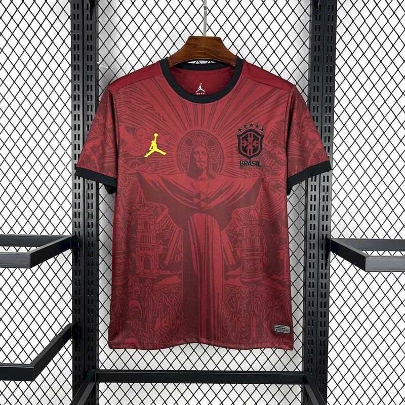 2025-26 Brazil season Jordan maroon special edition Football jersey