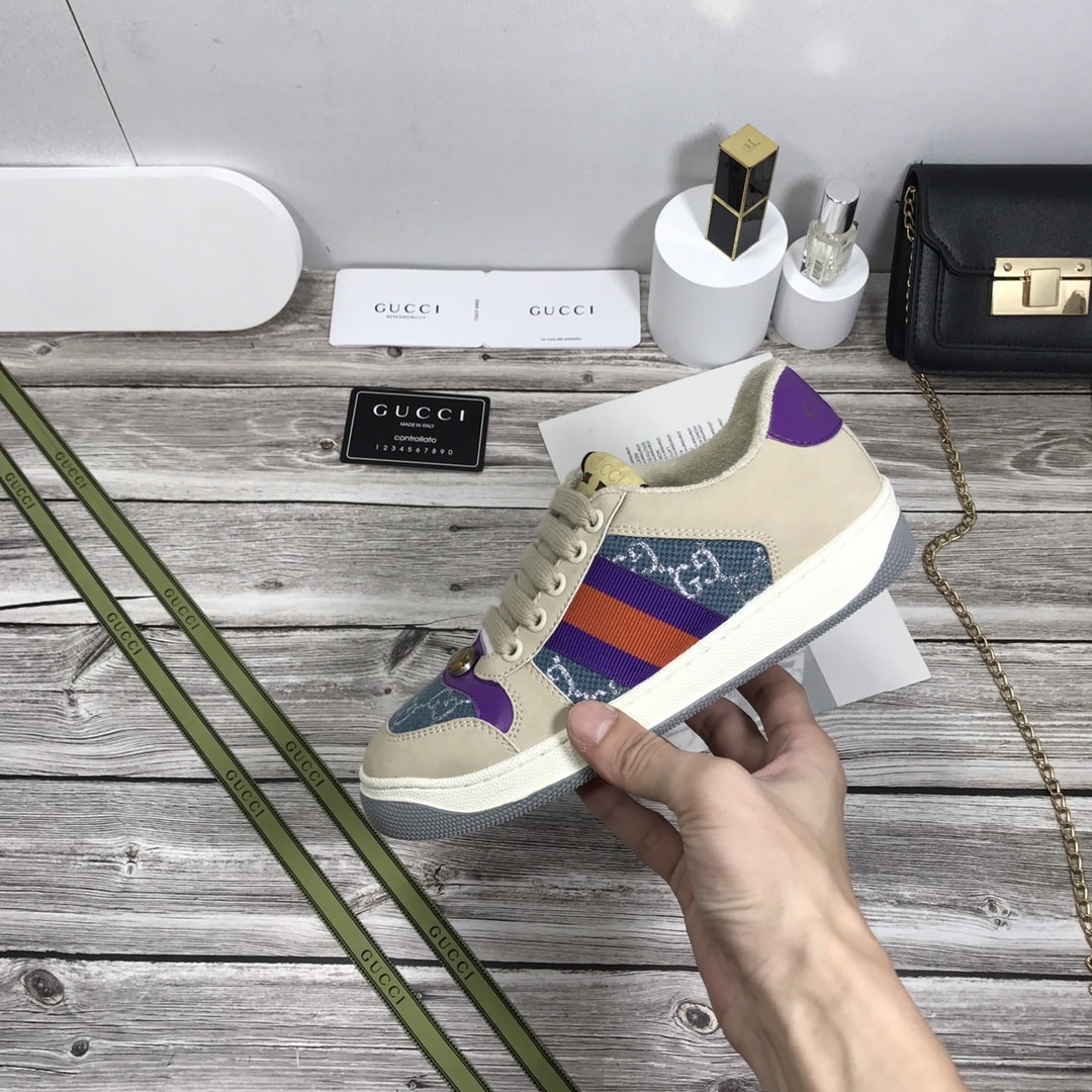 Gucci Wmns Screener Blue Gg Lam? 577684 2C830 4690