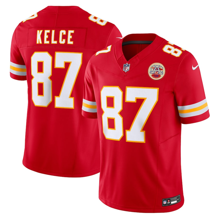 Kansas City Chiefs Travis Kelce Nike Red Vapor F.U.S.E. Limited Jersey