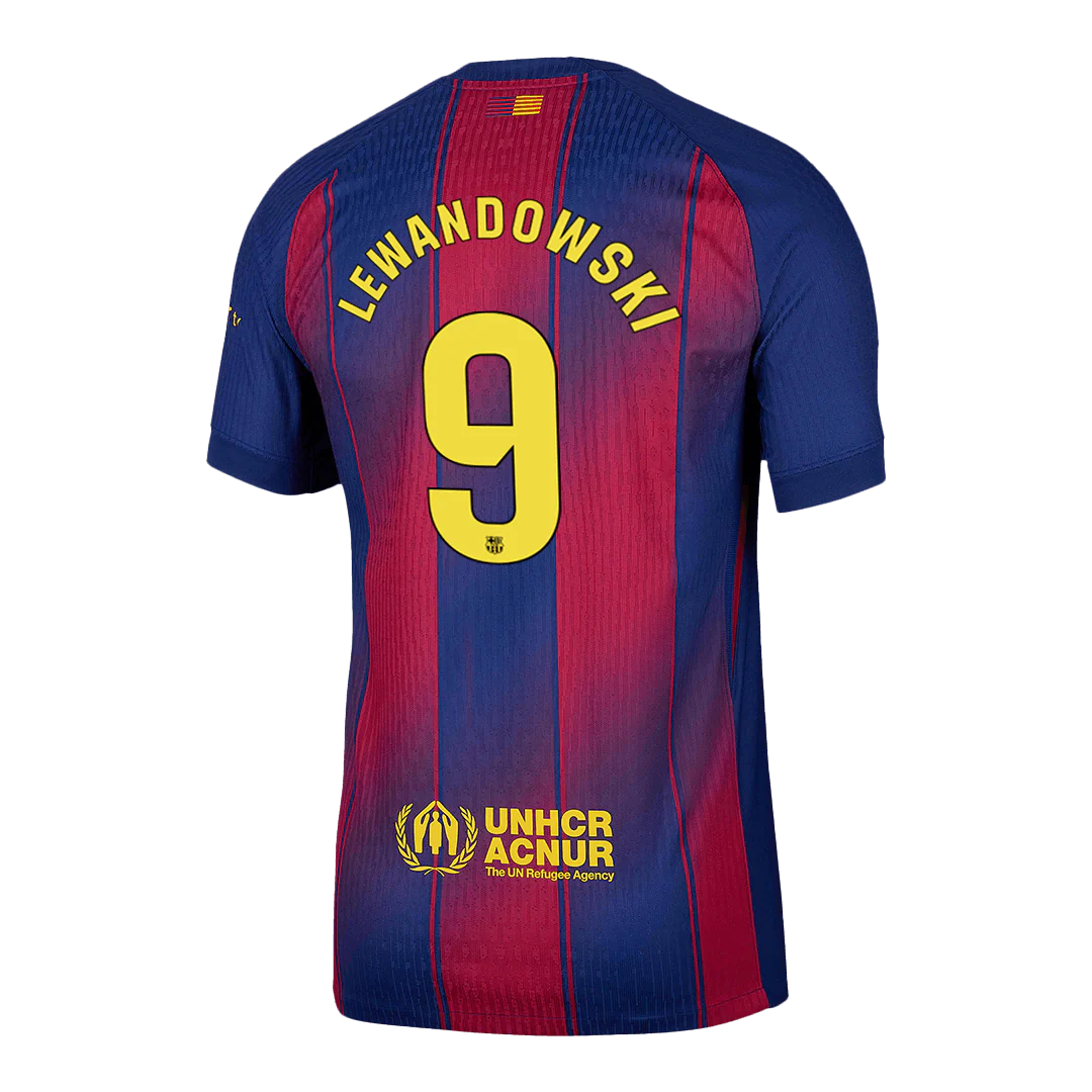 LEWANDOWSKI #9 Barcelona Home Player Version Soccer Jersey 2025/26