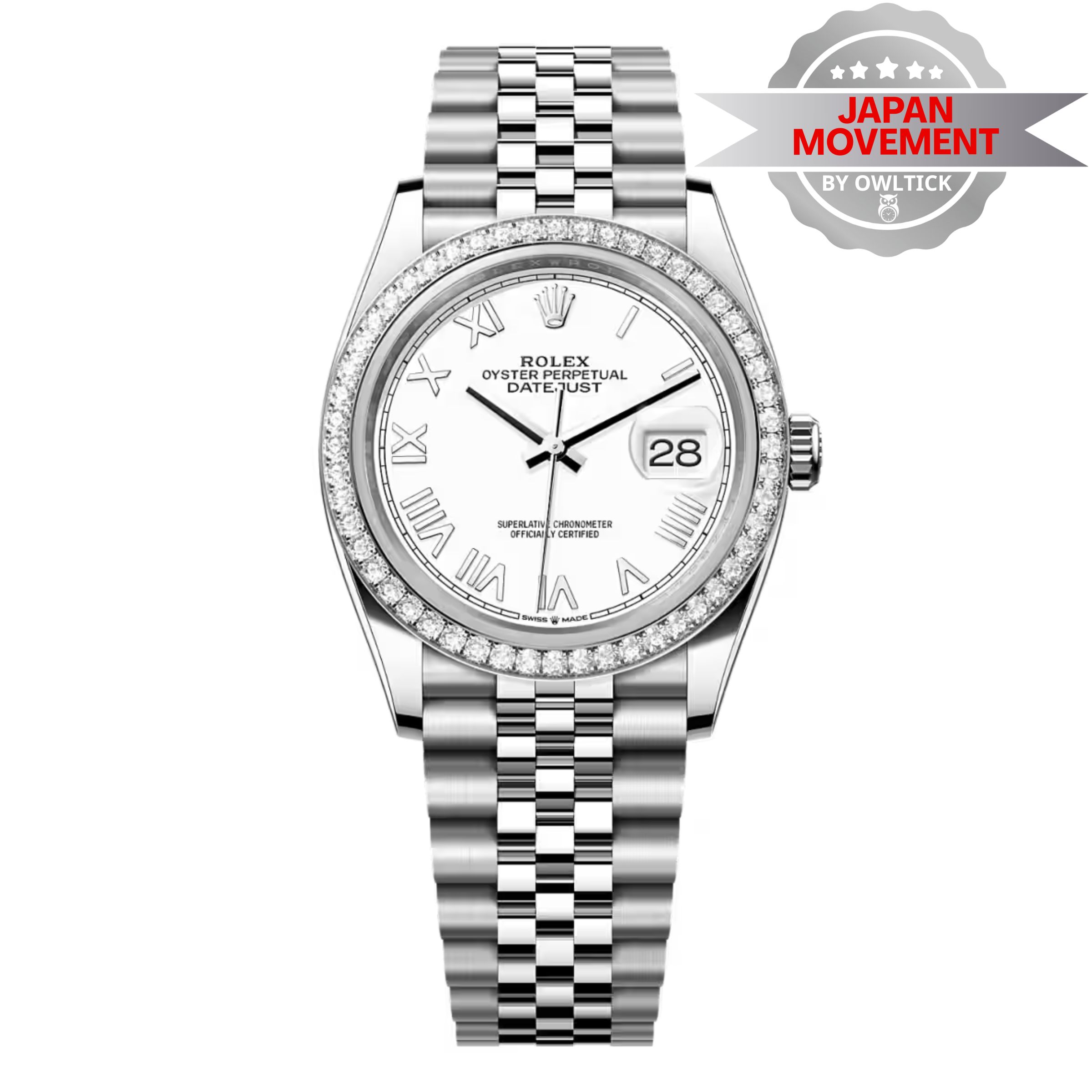 [Superclone] Rolex Datejust 36mm White Dial Jubilee 126284RBR