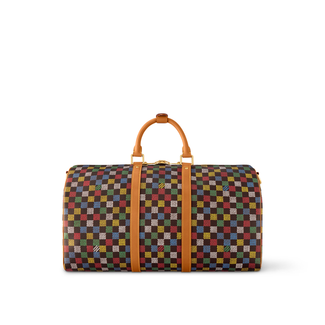Louis Vuitton Keepall Bandoulière 50 Damier Ebene Canvas – Men Bags 50cm N00170