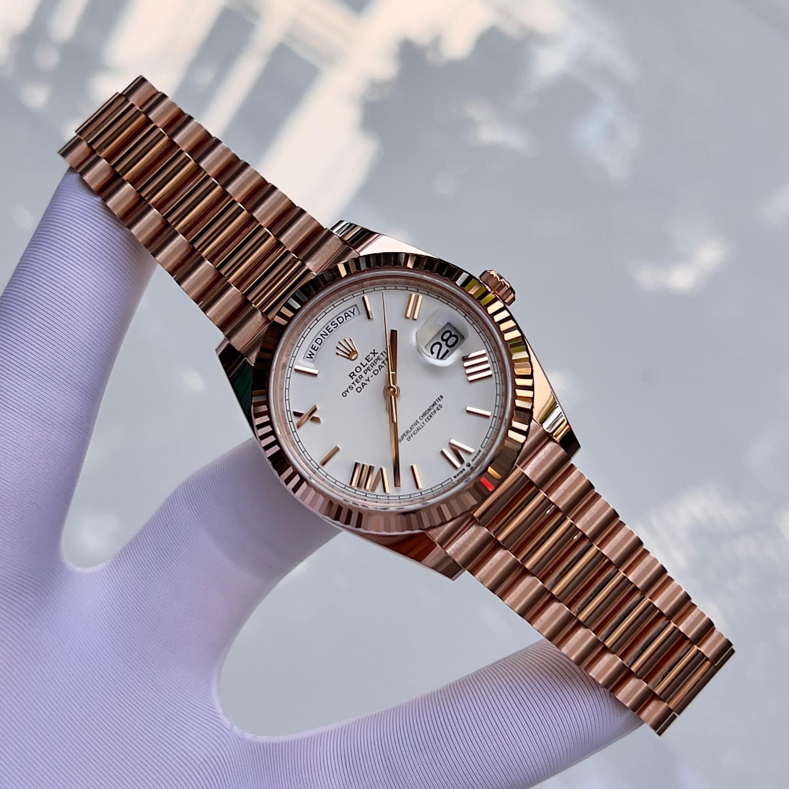 [Superclone] Rolex Day-Date 40mm White Dial President 228235