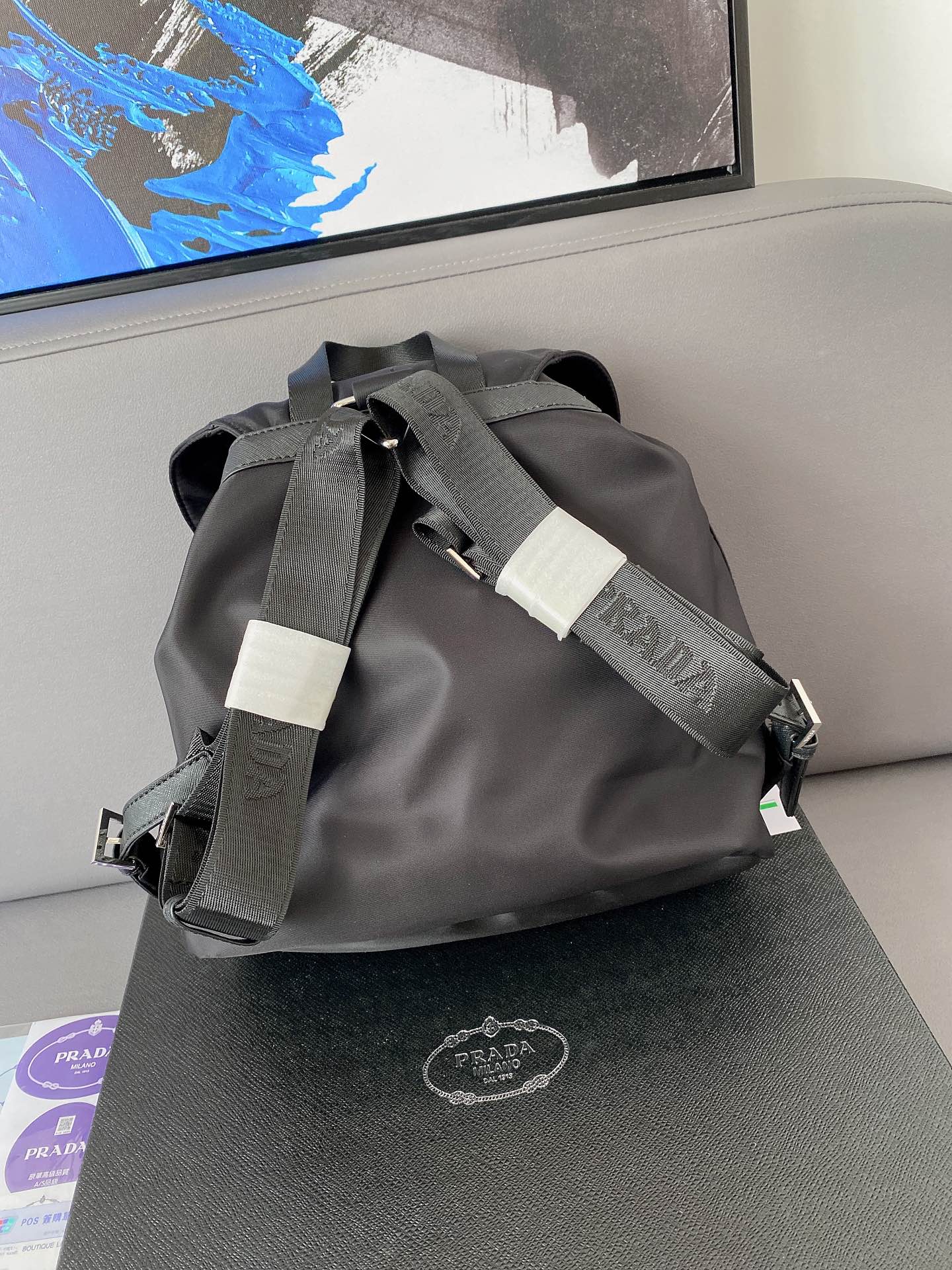 Prada Re-Nylon Medium Backpack Black