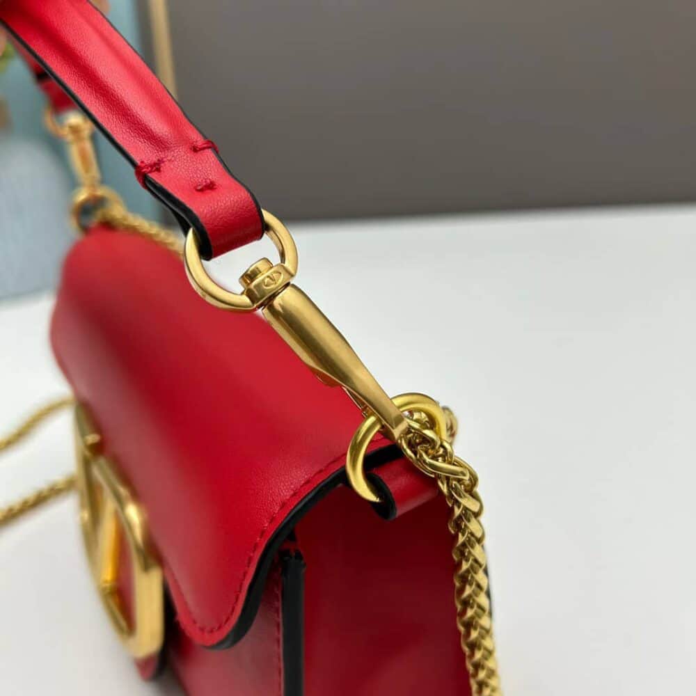 Valentino Locò Small Shoulder Bag In Calfskin Red 1W2B0K53Zxlm24