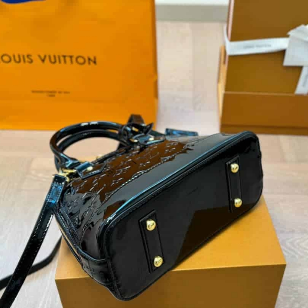 Louis Vuitton Alma BB Varnished Epi Leather Black 23Cm