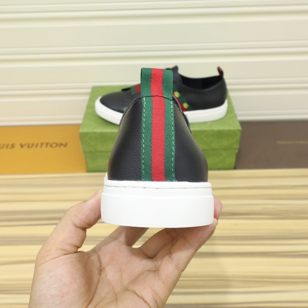 Gucci Gg Slip On Sneaker Leather Black