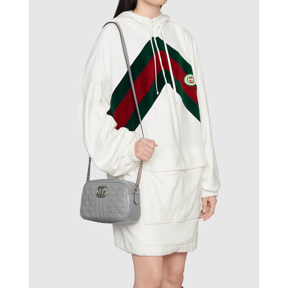 Gucci GG Marmont Small Shoulder Bag Grey
