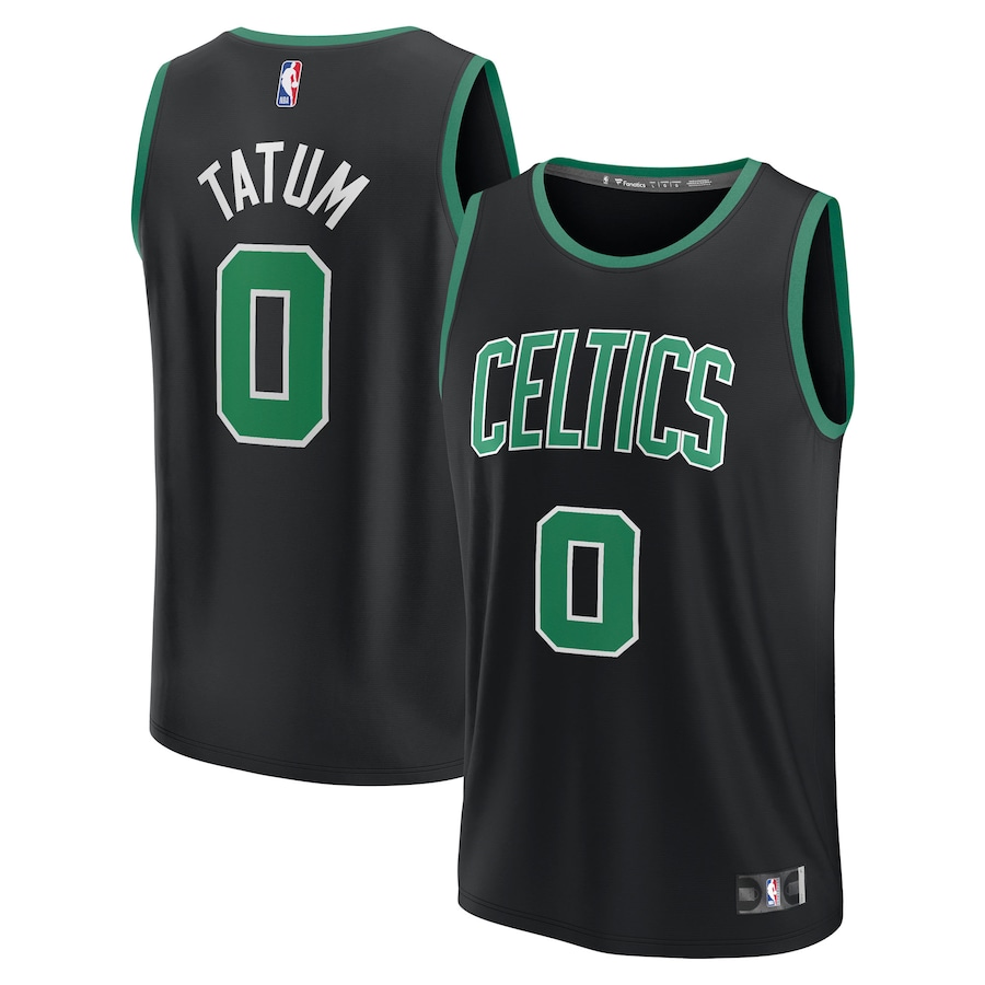 Youth Boston Celtics Jayson Tatum Fanatics Black Fast Break Replica Jersey - Statement Edition