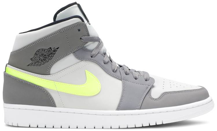 Air Jordan 1 Mid Gun Smoke Volt 554724-072