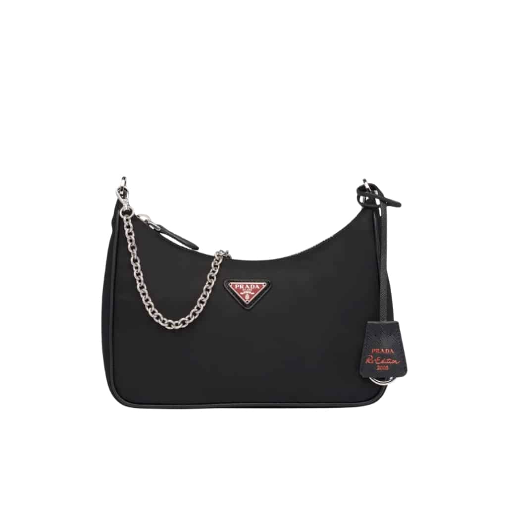 Prada Re Edition 2005 Re Nylon Black Red 22cm 1BH204 064 F0DL1 V I1L
