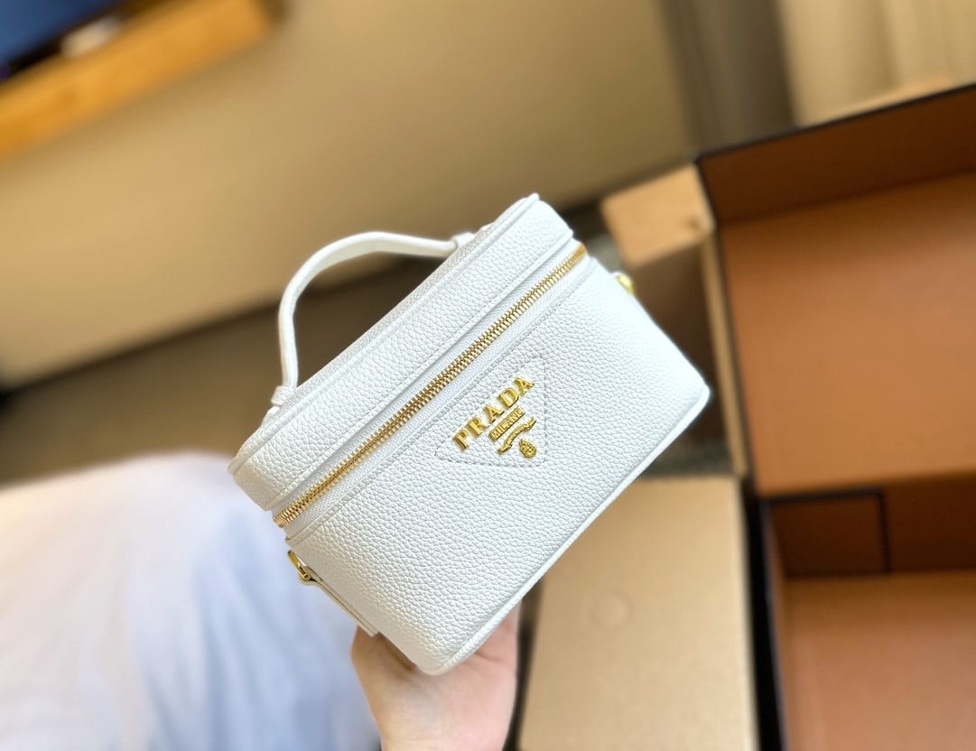 Prada Leather Mini Bag White 20Cm