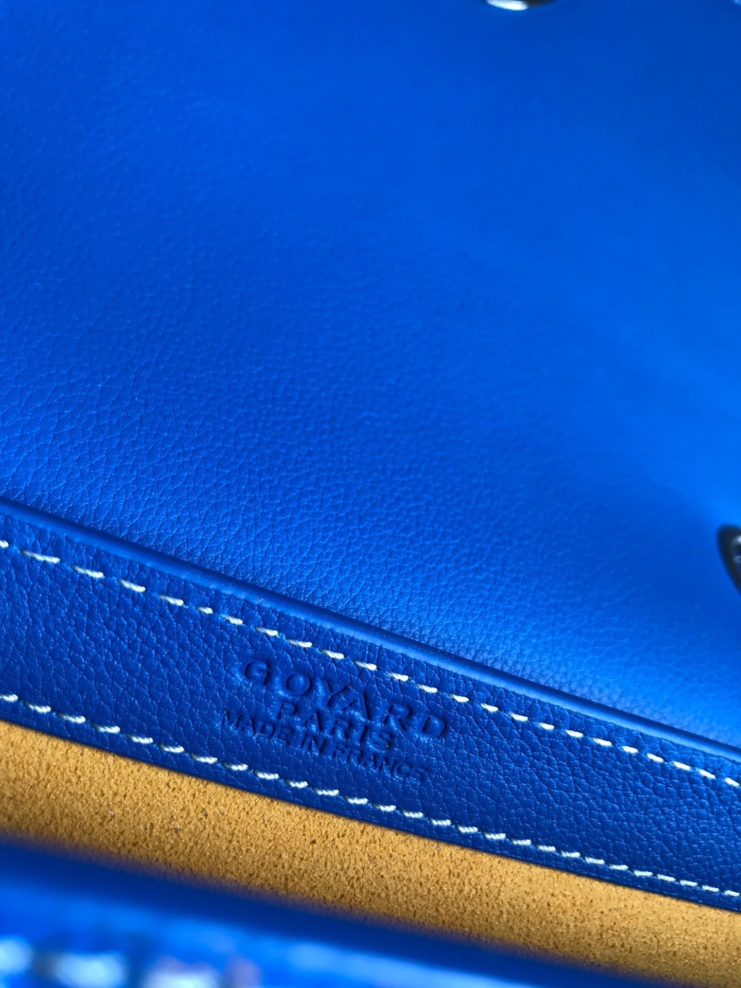 Goyard 233 Bag 25 Cm Sapphire Blue Calfskin And Goyardine Canvas 25cm