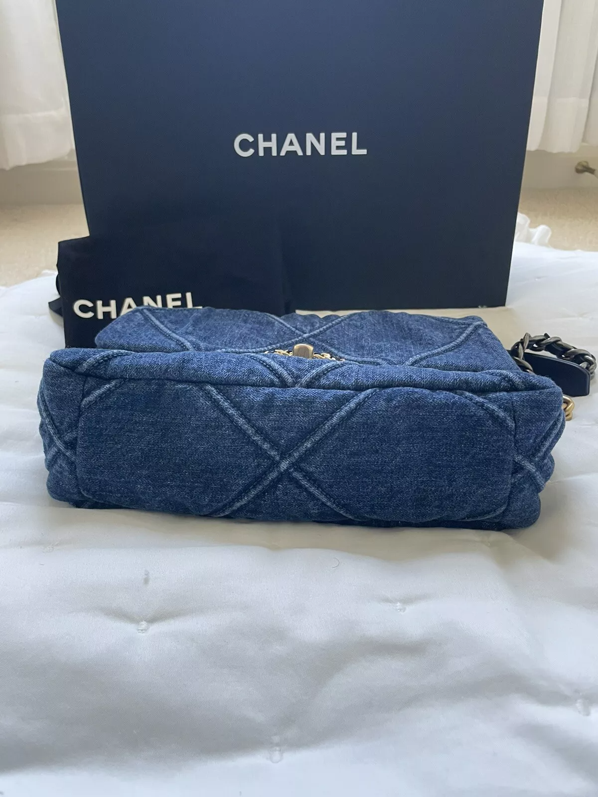 Chanel 19 Flap Denim Bag Blue 26cm/10.2in