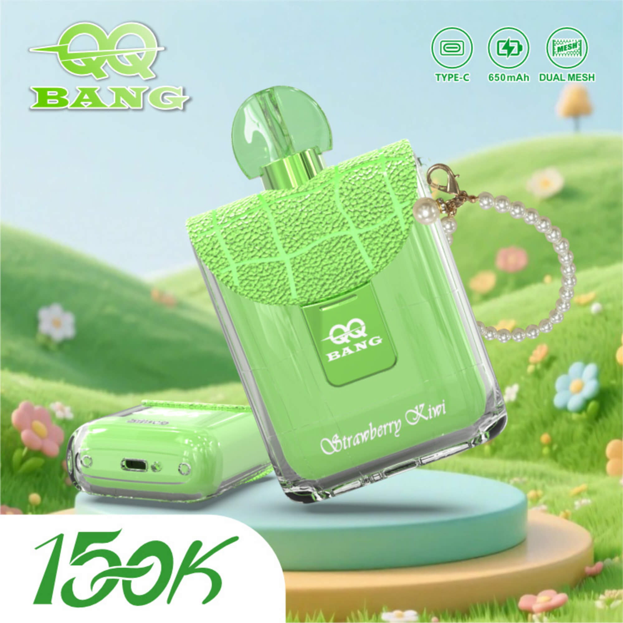 QQ BANG 150K Puffs Prefilled Hookah Vape |  Rechargeable