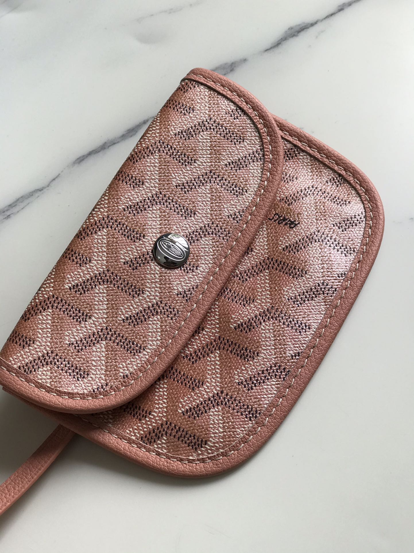 Goyard Anjou Mini Bag 20cm Manhattan Pink Calfskin And Goyardine Canvas