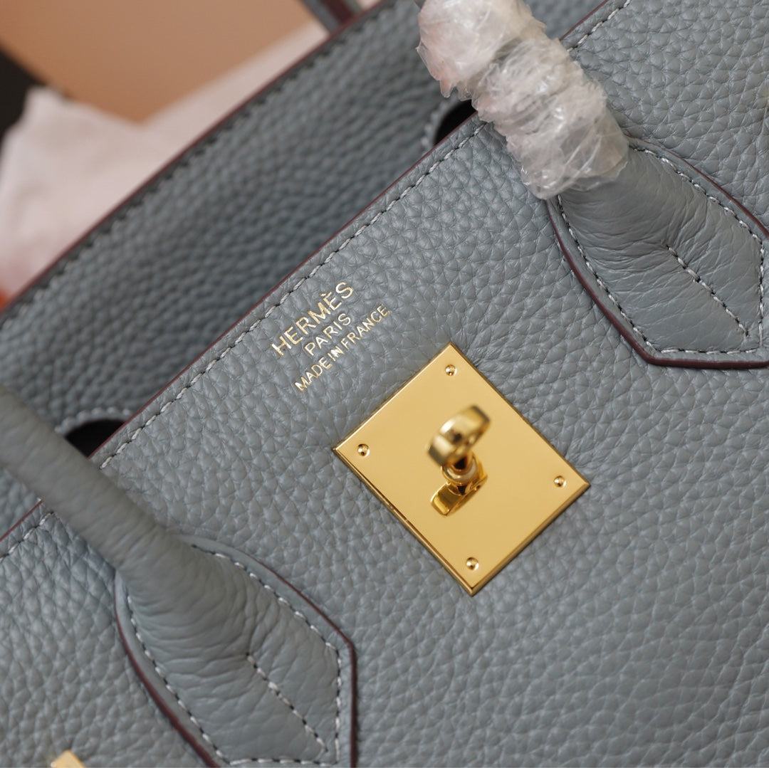 Hermes Birkin Bag 30 Tempered Gray Togo Gold Hardware