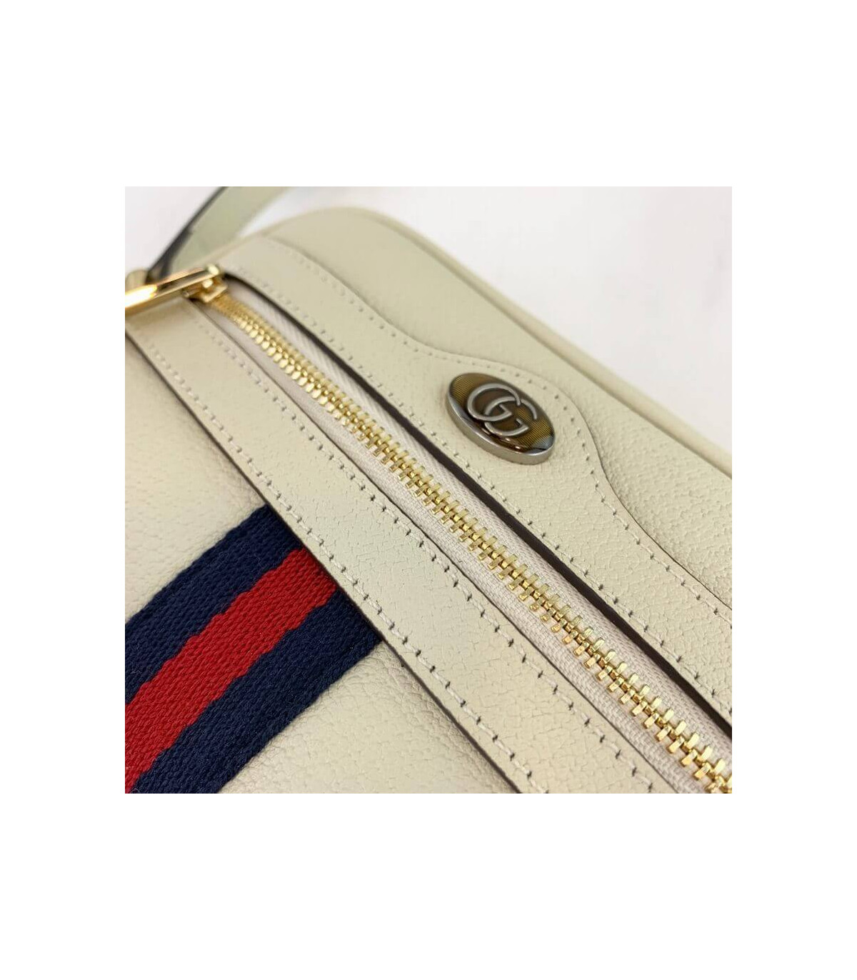 Gucci Ophidia Leather Mini Bag White