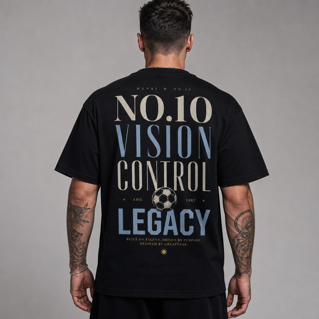 Messi World Cup Printed T-Shirt Unisex Loose Fit T-Shirt 100% Cotton Soft Comfortable Summer Casual Printed Top