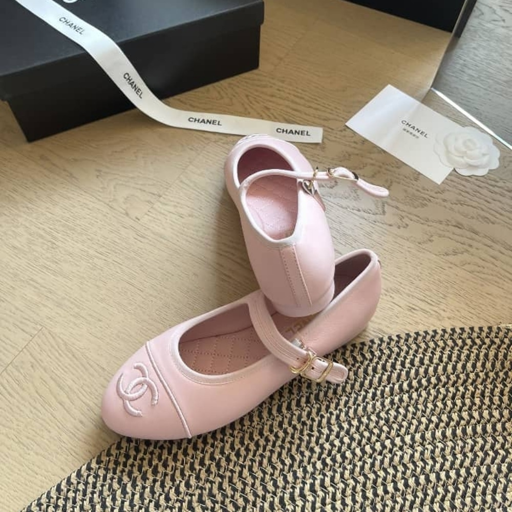 Chanel Mary Jane Ballet Flat Ligh Pink